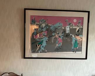 Ballroom Boogie Hand Embellished Serigraph by R.J. Hohimer