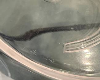 Lalique Crystal "Capucines" Leaf Plate