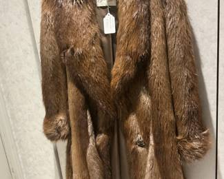 Tibor Furs Natural Beaver Fur Coat