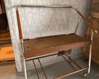 Vintage Folding Bar Cart