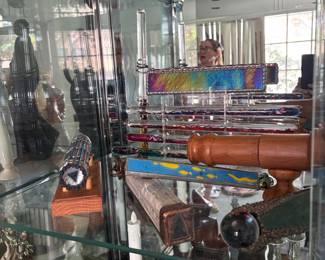 Assorted Kaleidoscopes, including Stained Glass and Wooden Handle