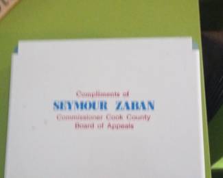 Seymour Zaban Commissioner Cook County Board of Appeals Screwdriver Set