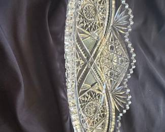 American Brilliant Cut Glass Celery Dish