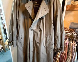 London Fog Clipper Mist Double Breasted Trench Coat