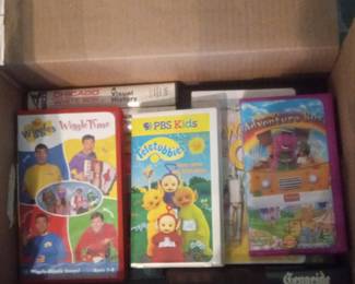 Children's VHS Tapes Lot (The Wiggles, Teletubbies, Barney) and Chicago White Sox VHS