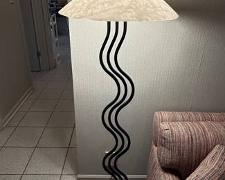 1980s Postmodern Memphis Style Squiggle Floor Lamp