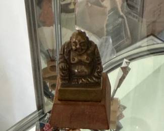 Bronze Laughing Buddha Figurine