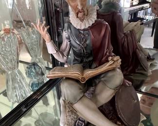 Antonio Borsato Porcelain Figurine of a Scholar