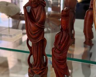 Carved Wooden Figures of Chinese Scholars