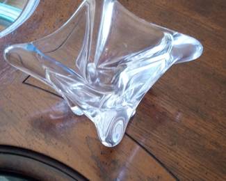 Daum France Crystal Freeform Ashtray or Candy Dish