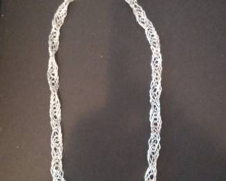 Platinum Byzantine Chain Necklace Italy 