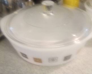 Inland Glass "Atomic Snowflake" Casserole Dish