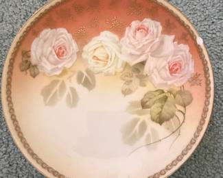RS Prussia Hand-Painted Rose Plate