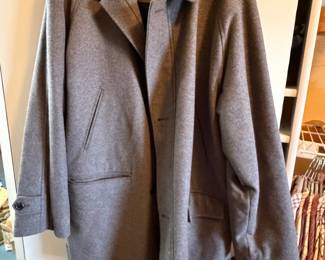 Burberry London Wool Overcoat with Nova Check Lining