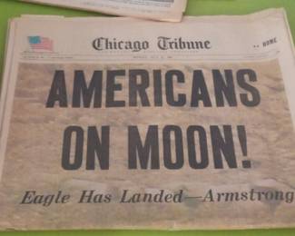 Chicago Tribune "AMERICANS ON MOON!" Newspaper