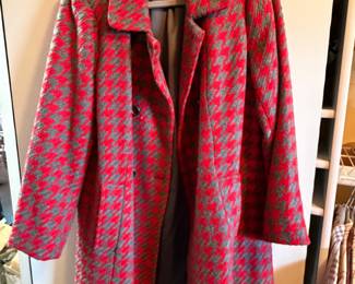 Cristina Ehrlich Houndstooth Pattern Coat