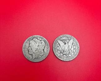 Lot Of 2 1900O 90 Silver Morgan Dollars