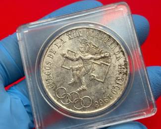 1968 Mexico .720 Silver 25 Pesos Coin