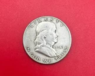 1948 Low Mintage Silver Ben Franklin Half Dollar
