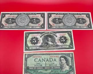 Vintage Foreign Banknotes