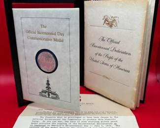 The Franklin Mint Official Bicentennial Day Sterling Silver Commemorative