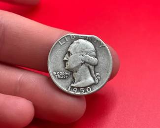 1950D, Possible D Over S Mint Error Silver Quarter