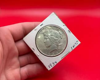 1934D 90 Silver Peace Dollar