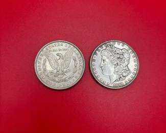 Lot Of 2 MS 1898 Silver Morgan Dollars