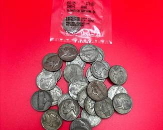 Generous Lot Of Silver War Nickels