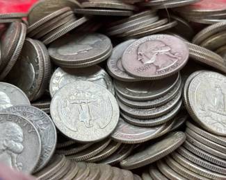 90 Silver Washington Quarters Lot 2 1,512g