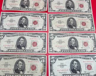 004 1963 $5 Red Seal United States Notes