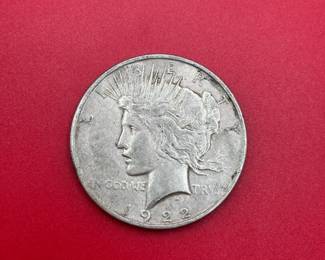 1922D 90 Silver Peace Dollar