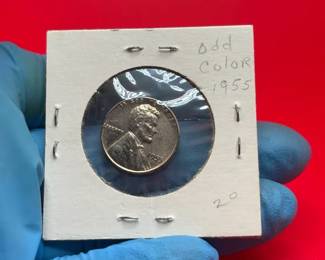 1955 Wheat Penny Odd Color