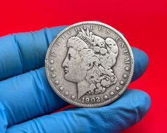 1902 90 Silver Morgan Dollar