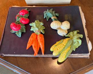 Vintage Ceramic Vegetable Wall Art