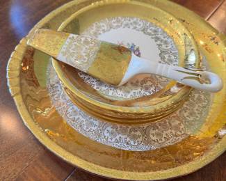 22KT Gold Plated Dessert Set