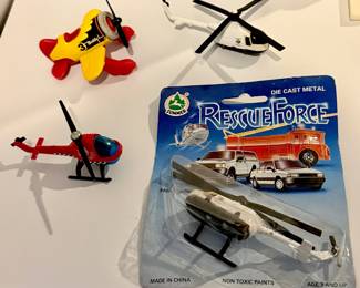 Helicopters. One package never opened
