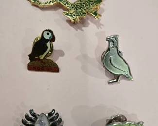 Set Of Vintage Animal Pins