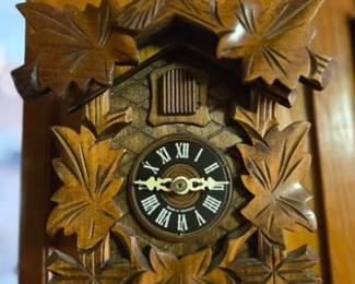 Traditional German Black Forest Handcrafted Wooden Quartz Clock