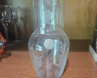 Hand Crafted Turkish Crystal Pitcher and Tumbler