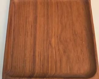 Vintage Noble Teak Square Serving Tray