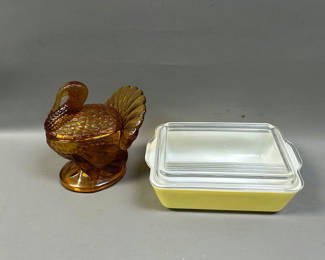 Lot 47: Amber Glass and Pyrex