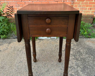 Lot 42: Drop Leaf One Drawer Table