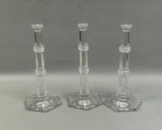 Lot 2: Tiffany & Co Crystal Candle Holders