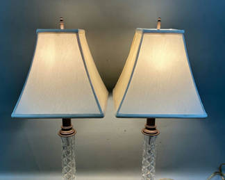Lot 4: Waterford Cut Crystal Lamps 29''