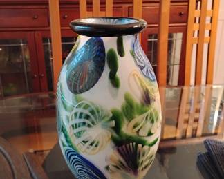 Satava Glass studio vase