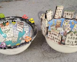 Nisha Ferguston cityscape bowls