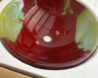Pair of 16.5” round agate sinks by Dream Line