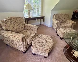 matching chairs & ottomans 