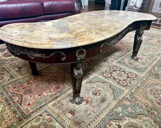 Marble top coffee table